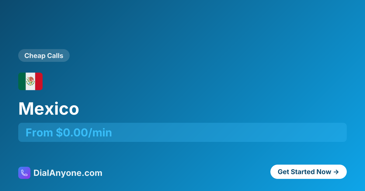 How to Call Mexico 🇲🇽 - Complete Dialing Guide +52 | DialAnyone ...