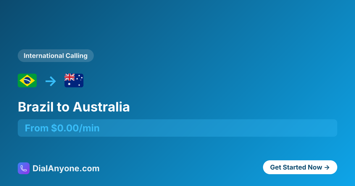 Call Australia from Brazil - Cheapest Way from $0.08/min | 2025 ...