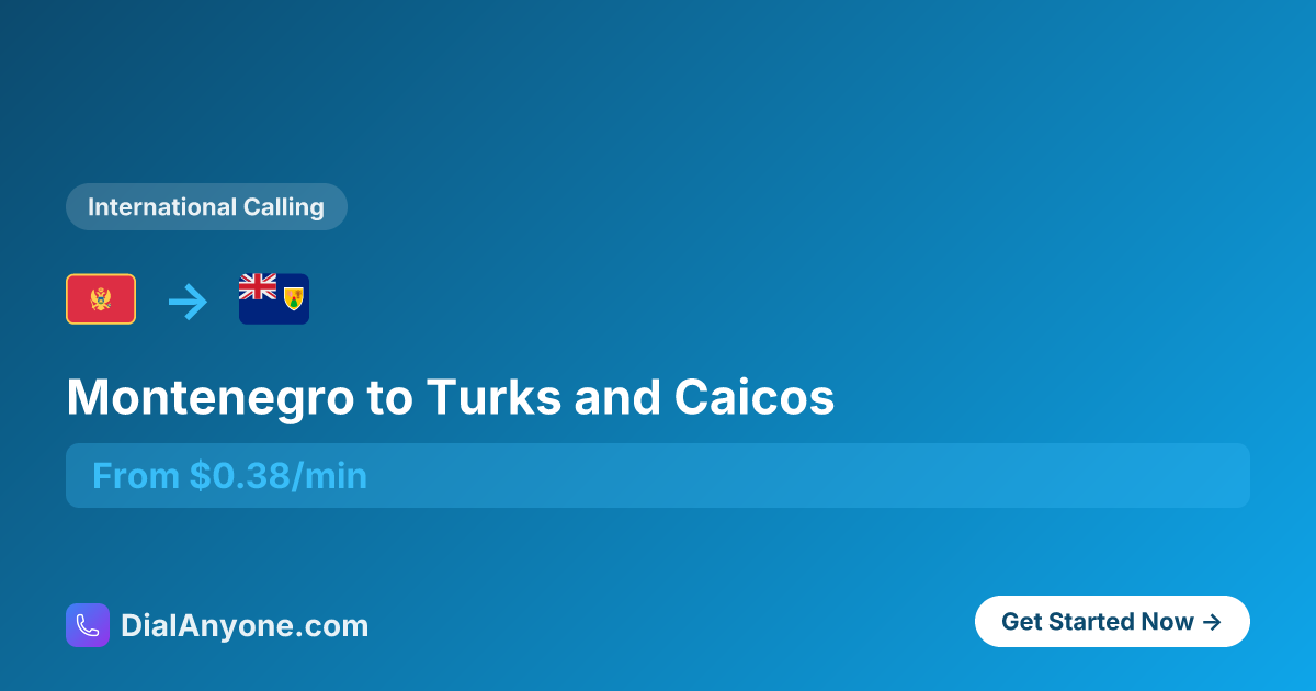 Call Turks and Caicos from Montenegro - Cheapest Way from $0.64/min ...